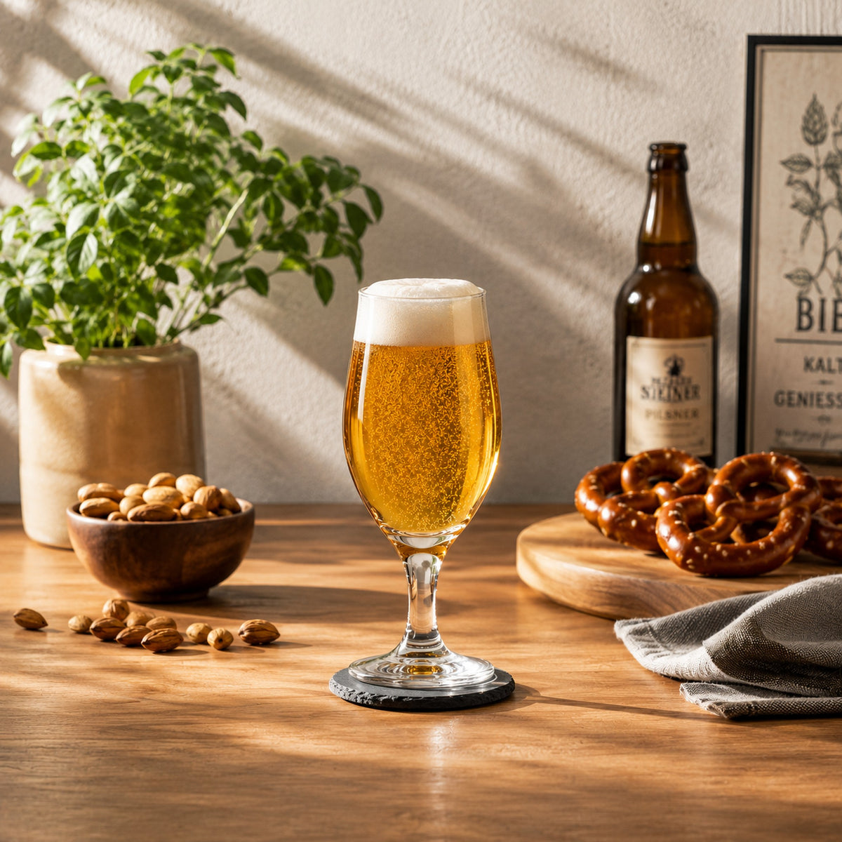 NADIR WINDSOR STEMMED BEER GLASS, 330ML