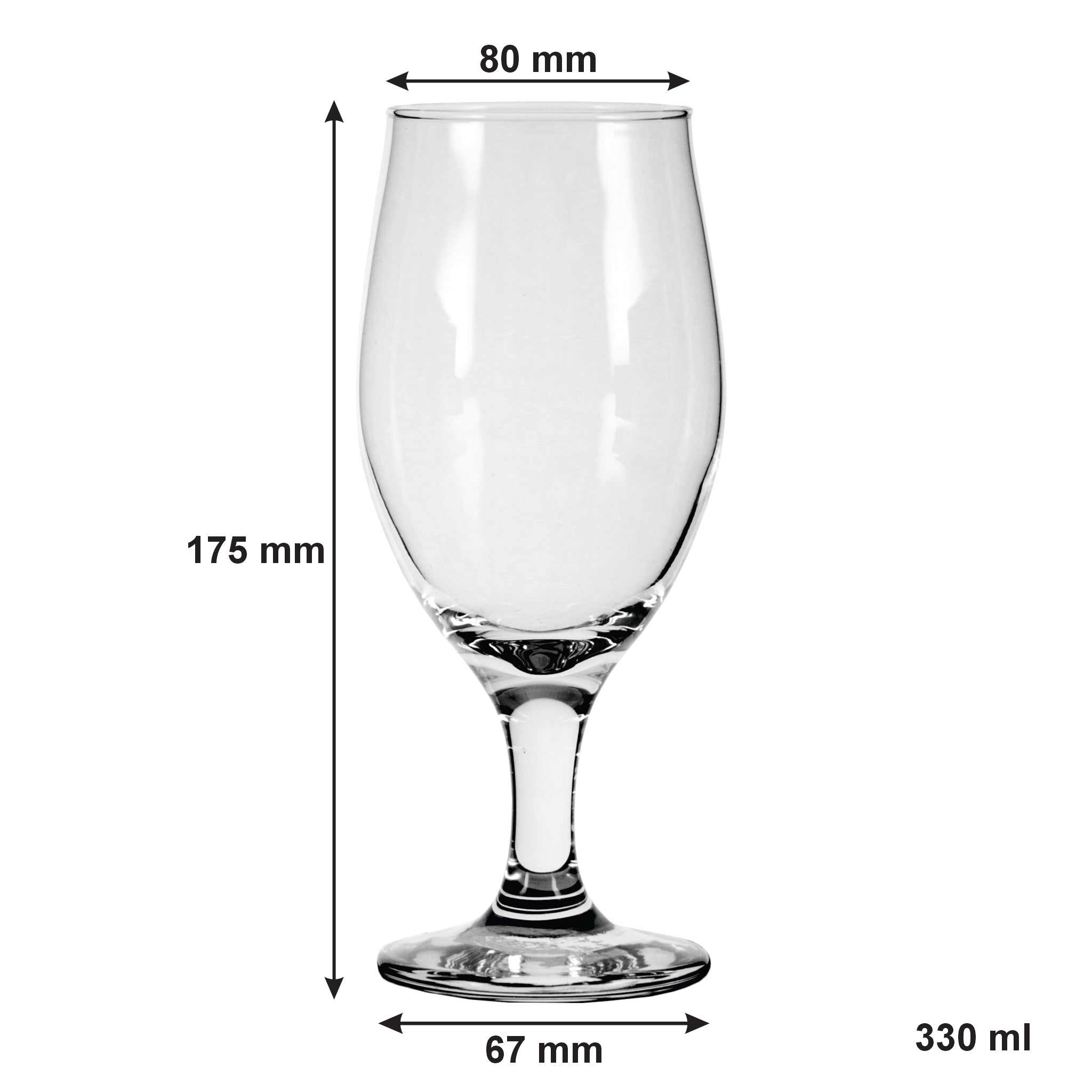 NADIR WINDSOR STEMMED BEER GLASS, 330ML