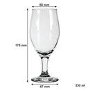 NADIR WINDSOR STEMMED BEER GLASS, (330ML)
