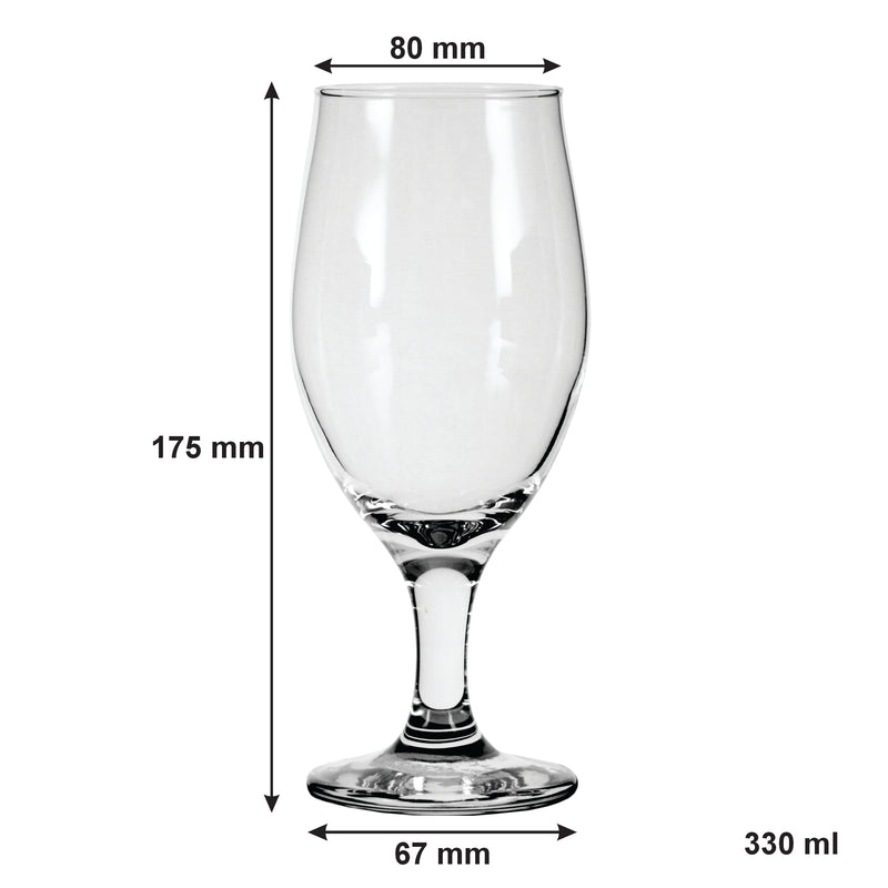 NADIR WINDSOR STEMMED BEER GLASS, (330ML)
