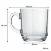 NADIR ASPEN STACKABLE GLASS MUG, 300ML