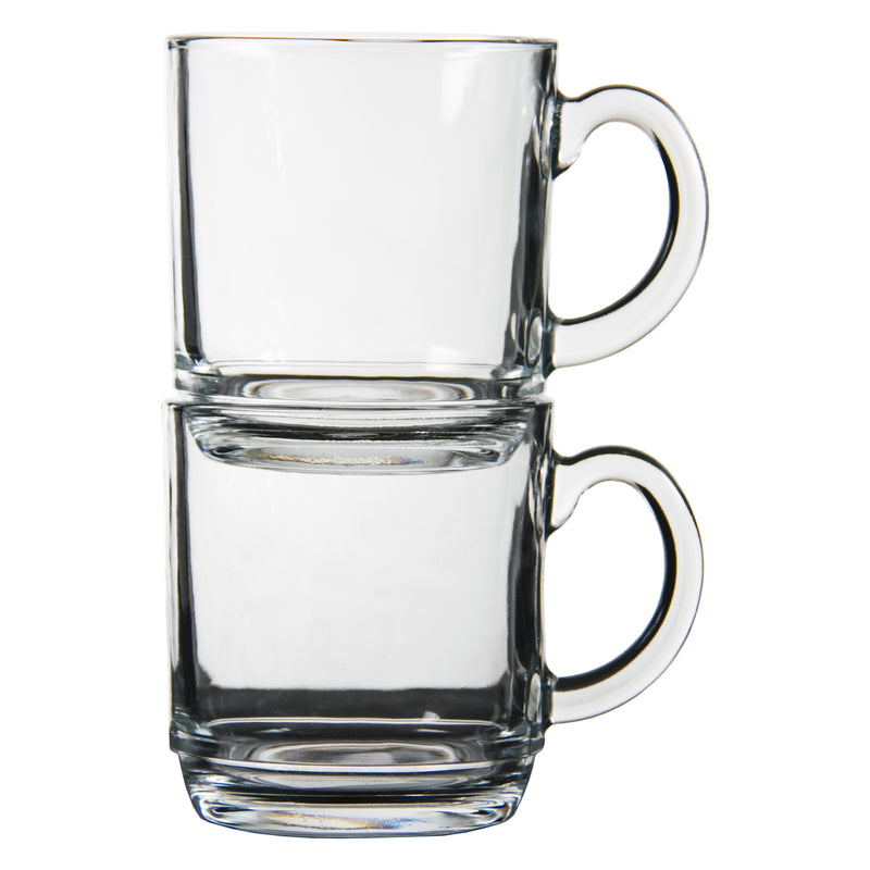 NADIR ASPEN STACKABLE GLASS MUG, (300ML)