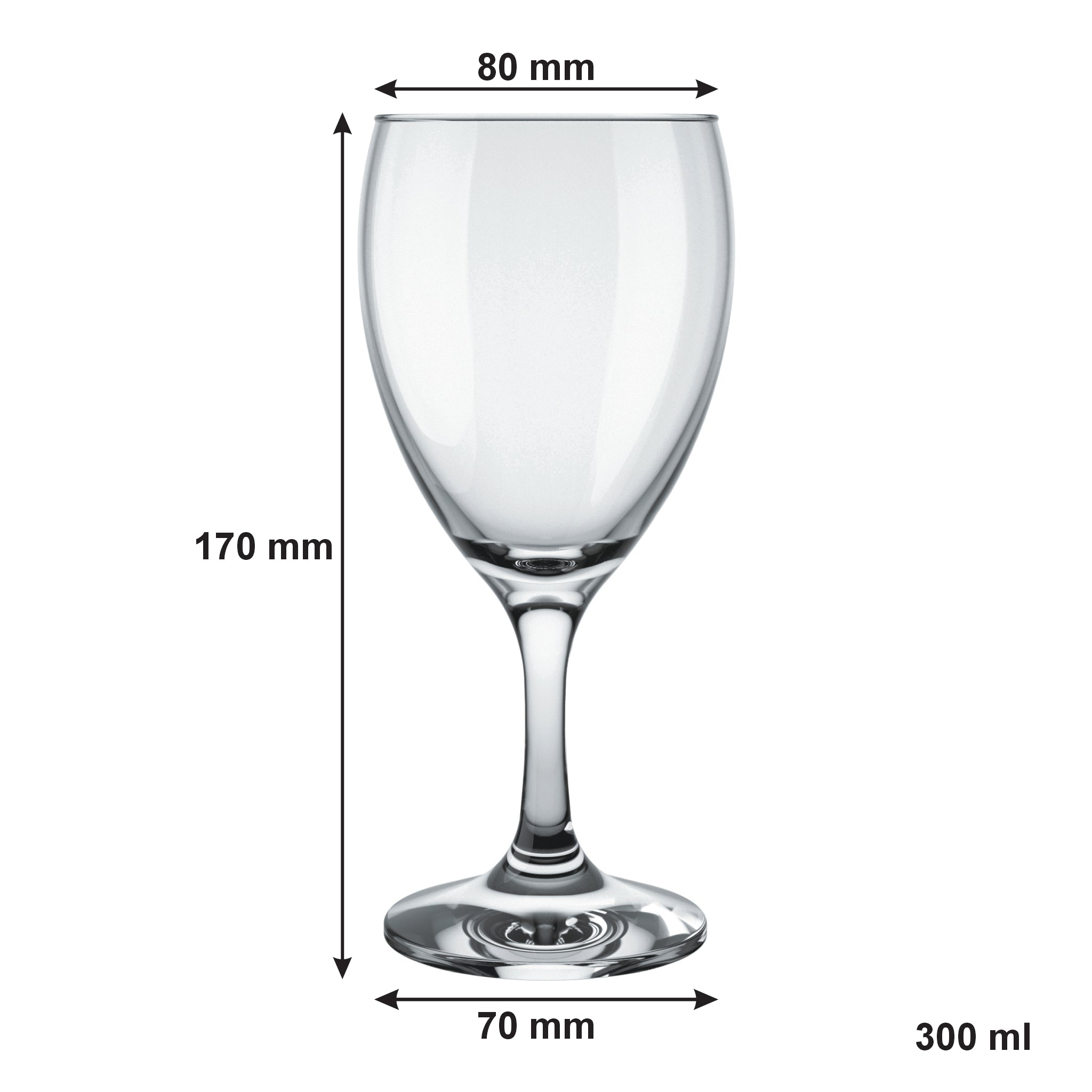 NADIR WINDSOR STEMMED RED WINE GLASS, 300ML