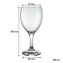 NADIR STEMMED WHITE WINE GLASS, (250ML)