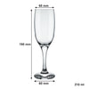 NADIR WINDOR STEMMED CHAMPAGNE FLUTE, 210ML