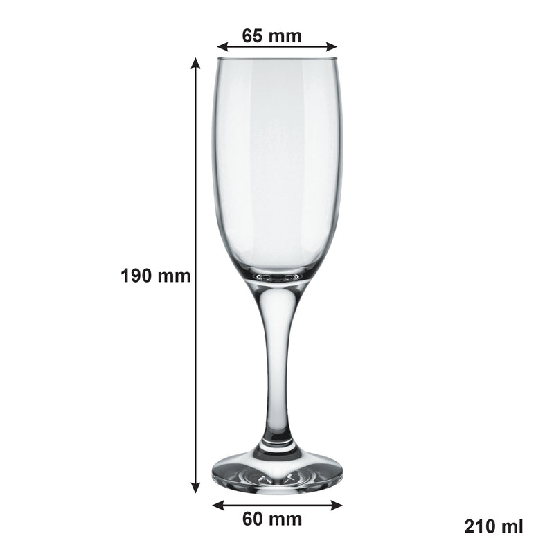 NADIR STEMMED CHAMPAGNE FLUTE, (210ML)