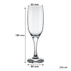 NADIR STEMMED CHAMPAGNE FLUTE, (210ML)