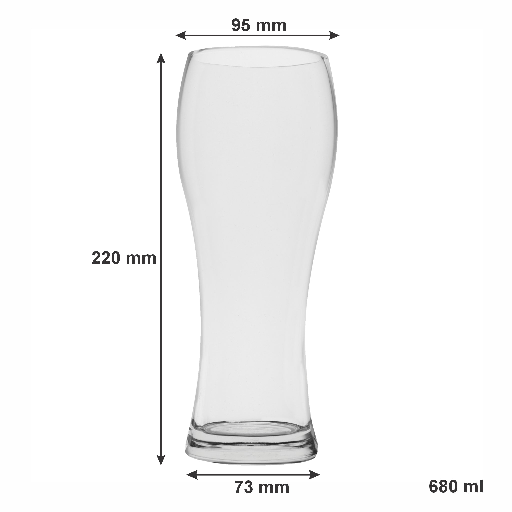 NADIR JOINVILLE BEER GLASS, 680ML