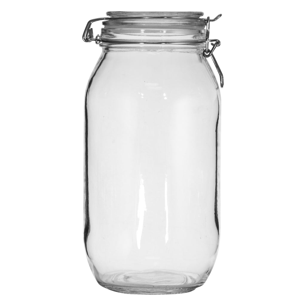 REGENT HERMETIC GLASS CANISTER WITH CLIP SEAL GLASS LID, 2L