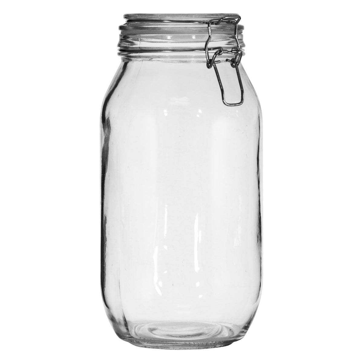 REGENT HERMETIC GLASS CANISTER WITH CLIP SEAL GLASS LID, 2L