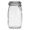 REGENT HERMETIC GLASS CANISTER WITH CLIP SEAL GLASS LID, 1.45LT (215X120MM DIA)