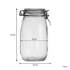 REGENT ROUND HERMETIC GLASS CANISTER WITH CLIP SEAL GLASS LID, 1.45L