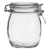 REGENT ROUND HERMETIC GLASS CANISTER WITH CLIP SEAL GLASS LID, 500ML