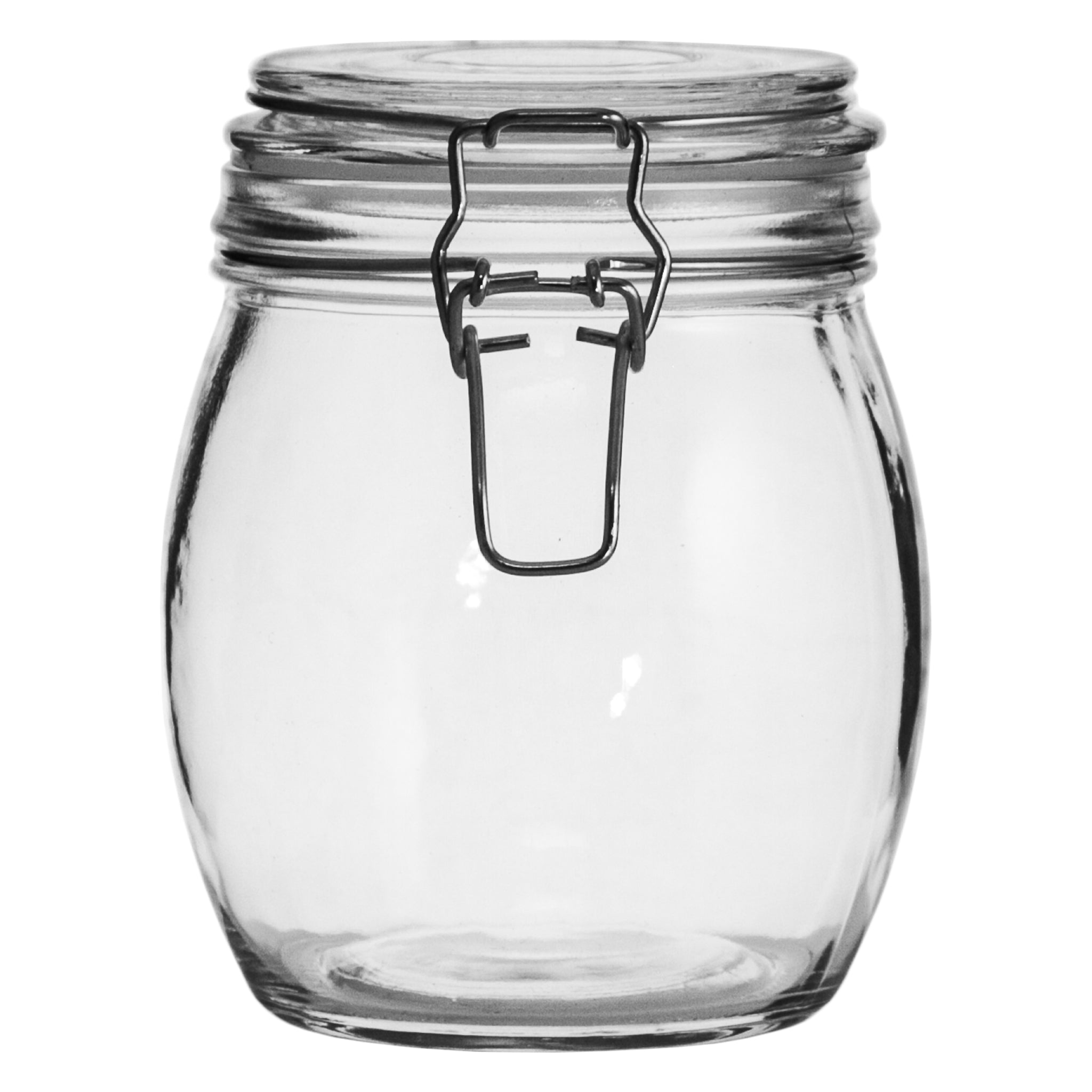 REGENT ROUND HERMETIC GLASS CANISTER WITH CLIP SEAL GLASS LID, 500ML