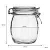 REGENT ROUND HERMETIC GLASS CANISTER WITH CLIP SEAL GLASS LID, 500ML