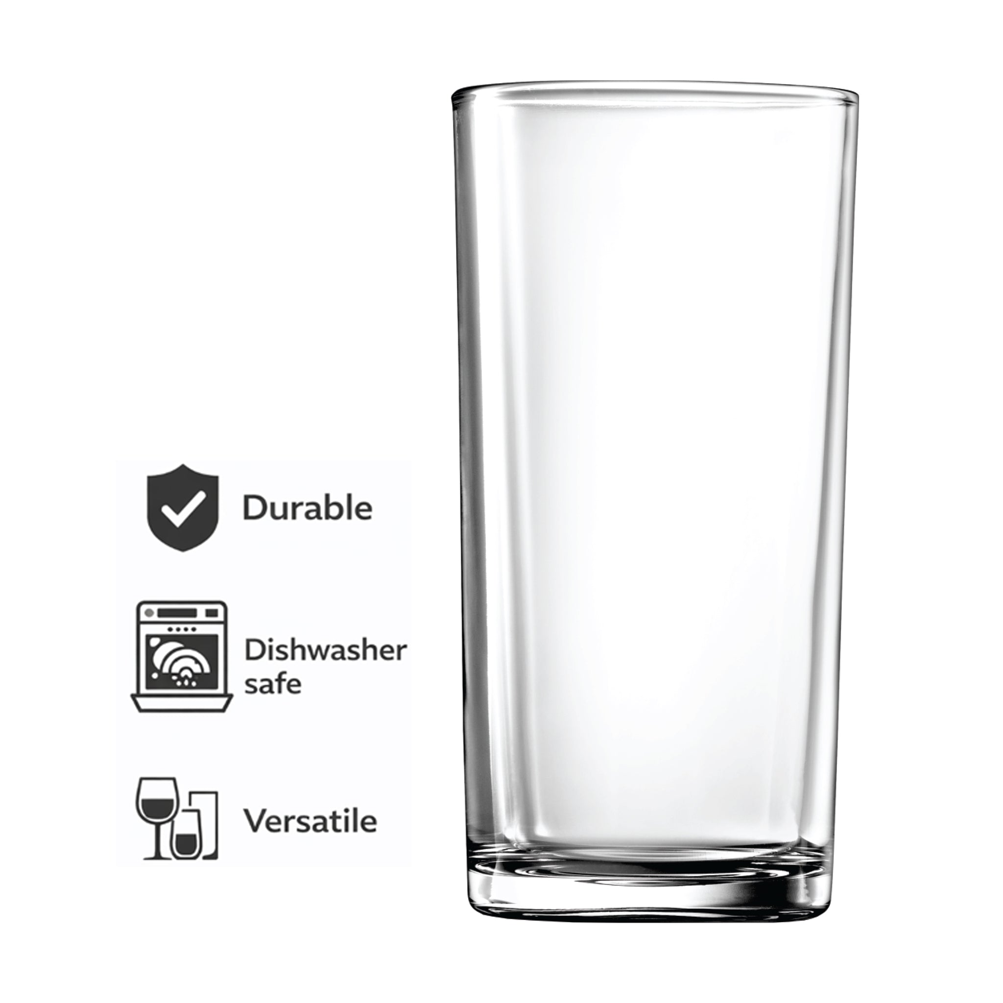 REGENT BLUE PLASTIC CRATE WITH HI BALL TUMBLERS 30PK, 270ML