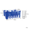 REGENT BLUE PLASTIC CRATE WITH HI BALL TUMBLERS, 30'S (270ML)