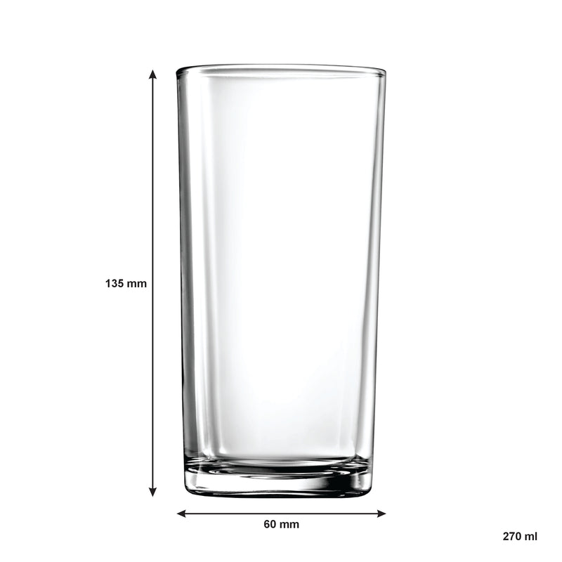 REGENT BLUE PLASTIC CRATE WITH HI BALL TUMBLERS, 30'S (270ML)