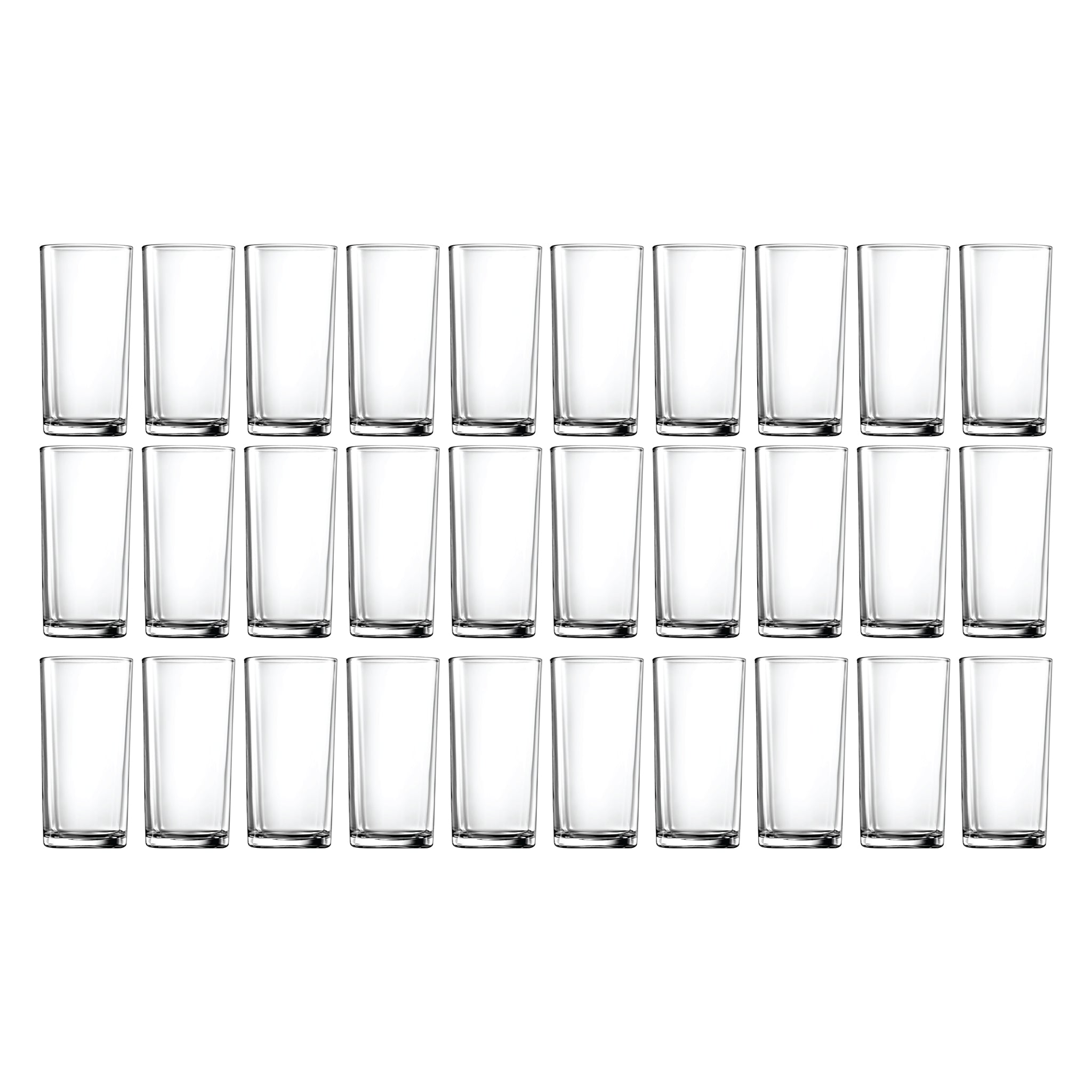 REGENT BLUE PLASTIC CRATE WITH HI BALL TUMBLERS 30PK, 270ML