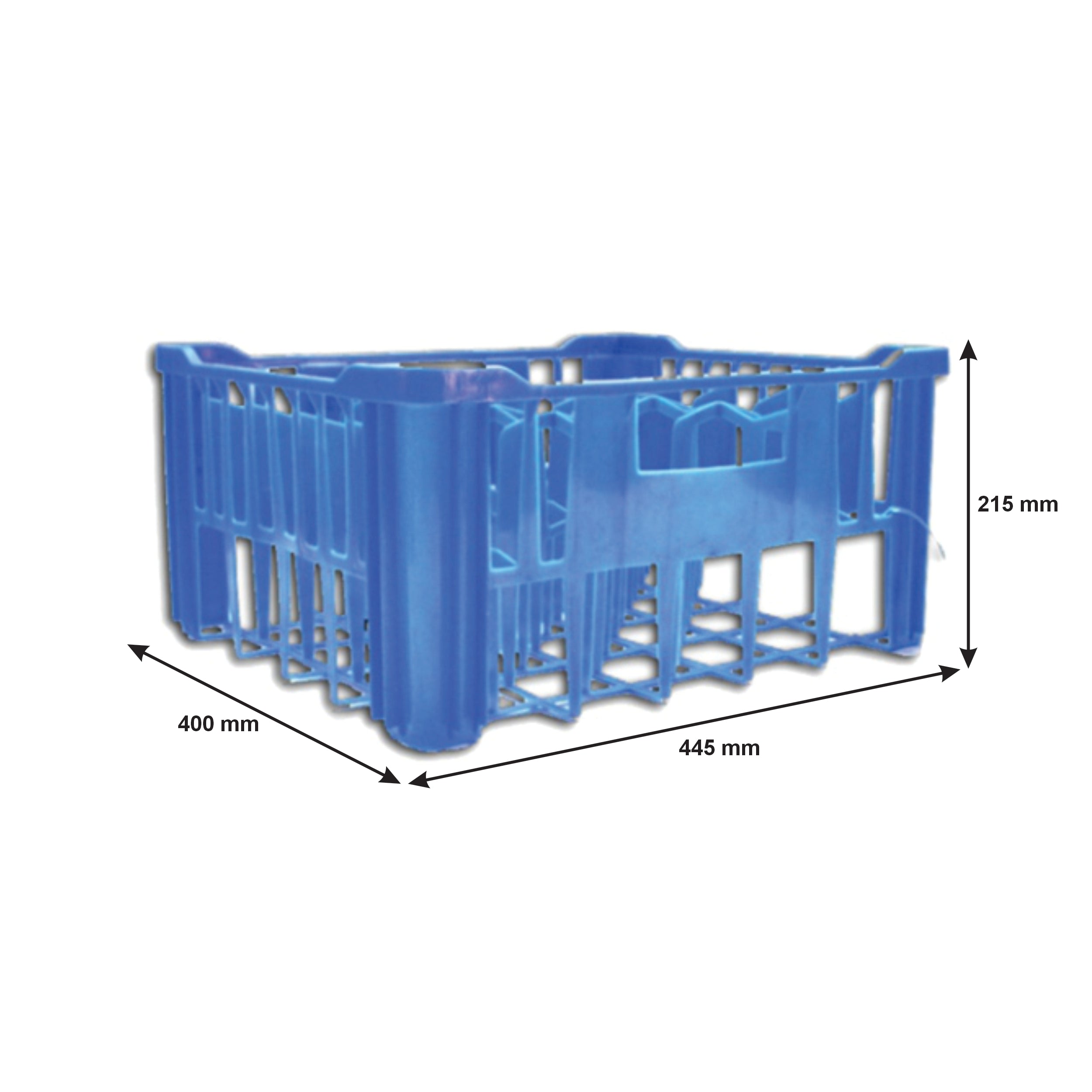REGENT PLASTIC BLUE CRATE WITH 30 CHAMPAGNE FLUTES 30PK, 175ML