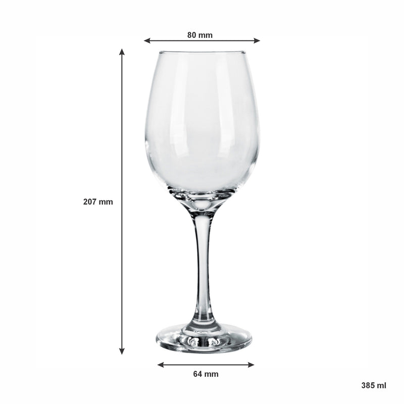 CONSOL LYON STEM WHITE WINE GLASS 4 PACK, (385ML)