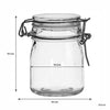 REGENT ROUND HERMETIC GLASS CANISTER WITH CLIP SEAL GLASS LID 4 PK, 215ML