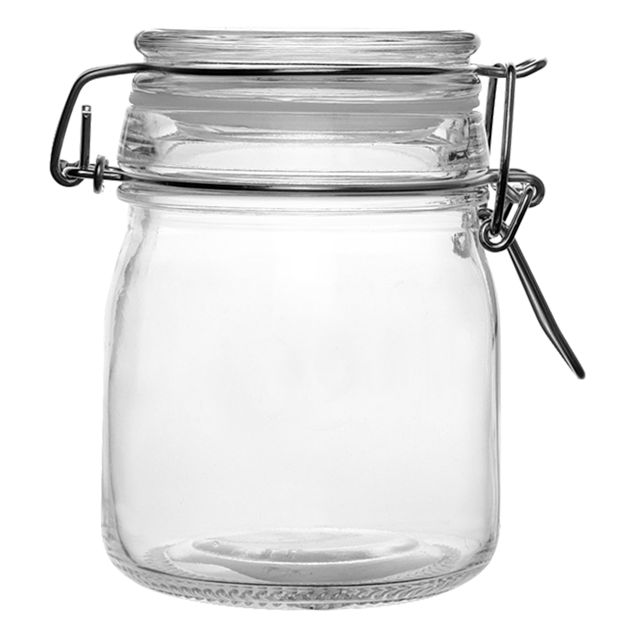 REGENT ROUND HERMETIC GLASS CANISTER WITH CLIP SEAL GLASS LID 4 PK, 215ML