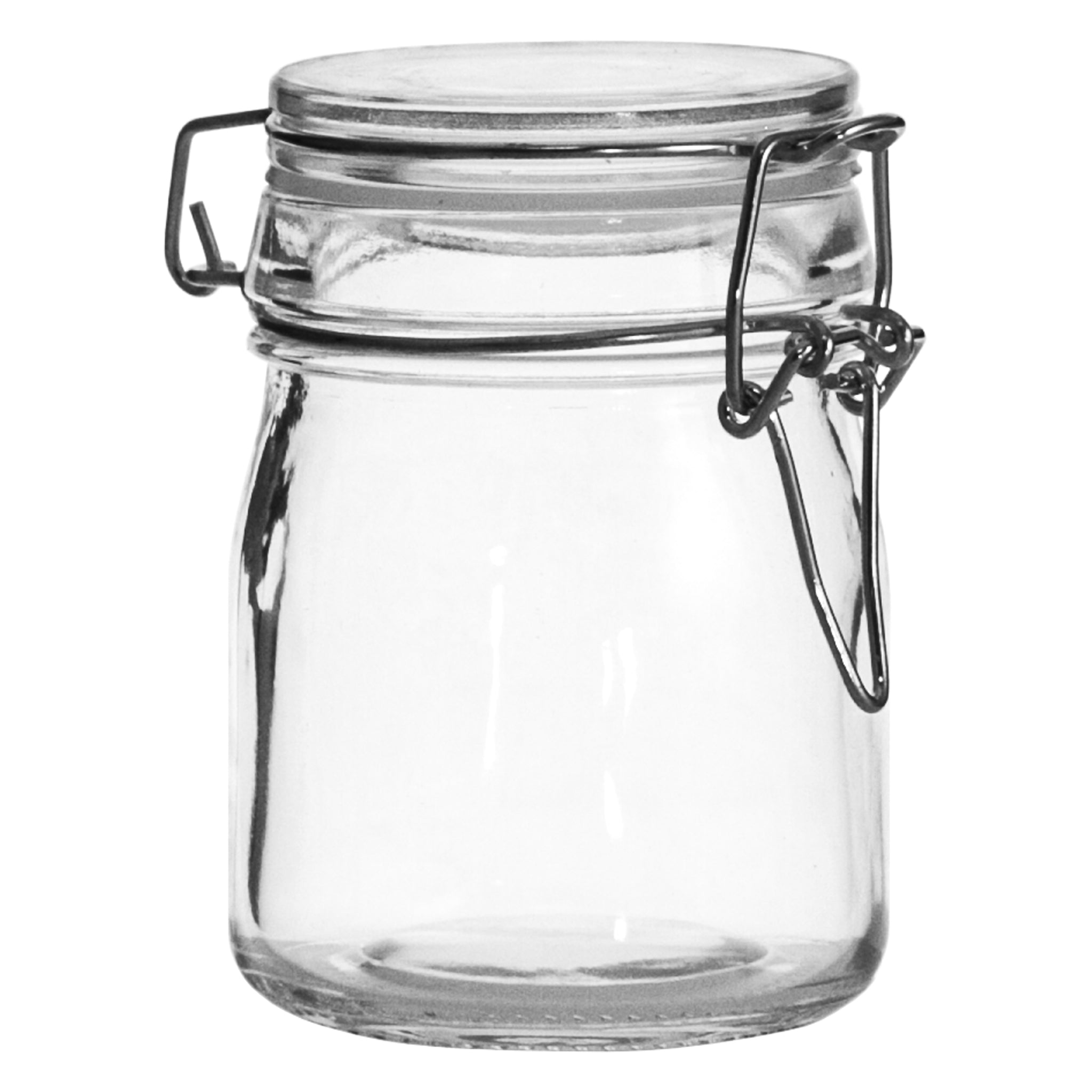 REGENT ROUND HERMETIC GLASS CANISTER WITH CLIP SEAL GLASS LID 4 PK, 215ML
