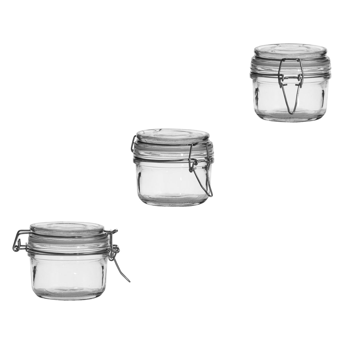 REGENT HERMETIC GLASS CANISTER WITH CLIP SEAL GLASS LID, 175ML