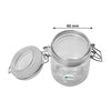 REGENT ROUND HERMETIC GLASS CANISTER WITH CLIP SEAL GLASS LID, 215ML