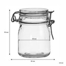 REGENT ROUND HERMETIC GLASS CANISTER WITH CLIP SEAL GLASS LID, 215ML