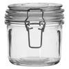 REGENT HERMETIC GLASS CANISTER WITH CLIP SEAL GLASS LID, 350ML (95X95MM DIA)
