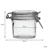 REGENT HERMETIC GLASS CANISTER WITH CLIP SEAL GLASS LID, 350ML (95X95MM DIA)