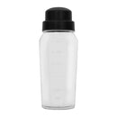 REGENT GLASS SALAD DRESSING/COCKTAIL SHAKER BOTTLE WITH BLACK PLASTIC LID, 550ML