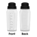 REGENT GLASS SALAD DRESSING/COCKTAIL SHAKER BOTTLE WITH BLACK PLASTIC LID, 550ML