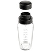 REGENT GLASS SALAD DRESSING/COCKTAIL SHAKER BOTTLE WITH BLACK PLASTIC LID, 550ML