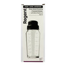 REGENT GLASS SALAD DRESSING/COCKTAIL SHAKER BOTTLE WITH BLACK PLASTIC LID, 550ML