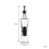 REGENT GLASS OIL OR VINEGAR BOTTLE WITH NOTES & POURER, 400ML