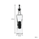 REGENT GLASS OIL OR VINEGAR BOTTLE WITH NOTES & POURER, 400ML (67MM DIAX295MM)