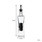 REGENT GLASS OIL OR VINEGAR BOTTLE WITH NOTES & POURER, 400ML (67MM DIAX295MM)