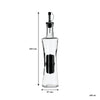 REGENT GLASS OIL OR VINEGAR BOTTLE WITH NOTES & POURER, 400ML (67MM DIAX295MM)
