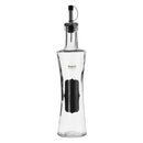 REGENT GLASS OIL OR VINEGAR BOTTLE WITH NOTES & POURER, 400ML