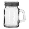 REGENT MINI MASON JAR SALT/PEPPER GLASS SHAKERS WITH HANDLES 6PK, 140ML