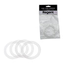 REGENT SILICONE REPLACEMENT GASKET 4PK, FITS 80MM DIA