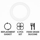 REGENT SILICONE REPLACEMENT GASKET 4PK, FITS 80MM DIA