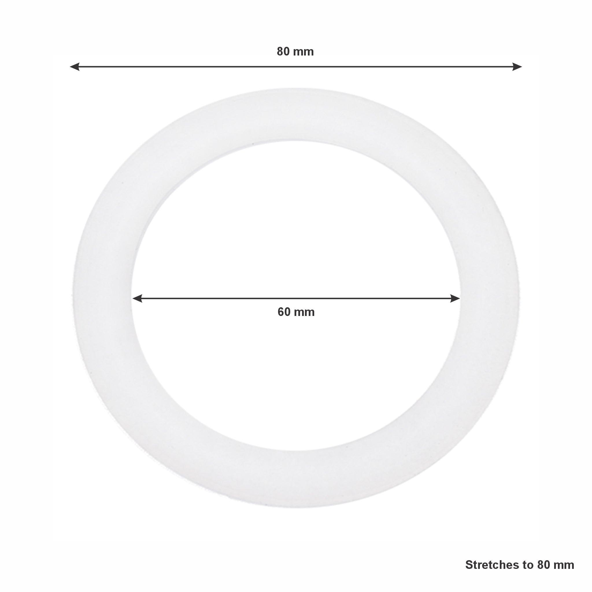 REGENT SILICONE REPLACEMENT GASKETS 4PK, FITS 80MM DIA