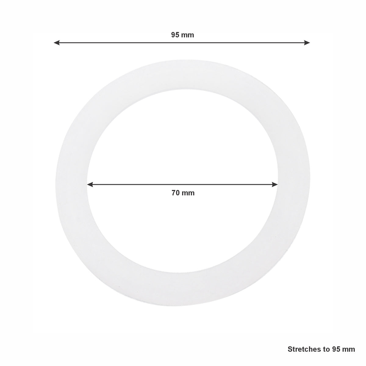 REGENT SILICONE REPLACEMENT GASKETS 4PK, FITS 95MM DIA