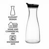 REGENT GLASS CARAFE WITH BLACK LID, 850ML