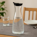 REGENT GLASS CARAFE WITH BLACK LID, 850ML