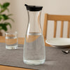 REGENT GLASS CARAFE WITH BLACK LID, 850ML